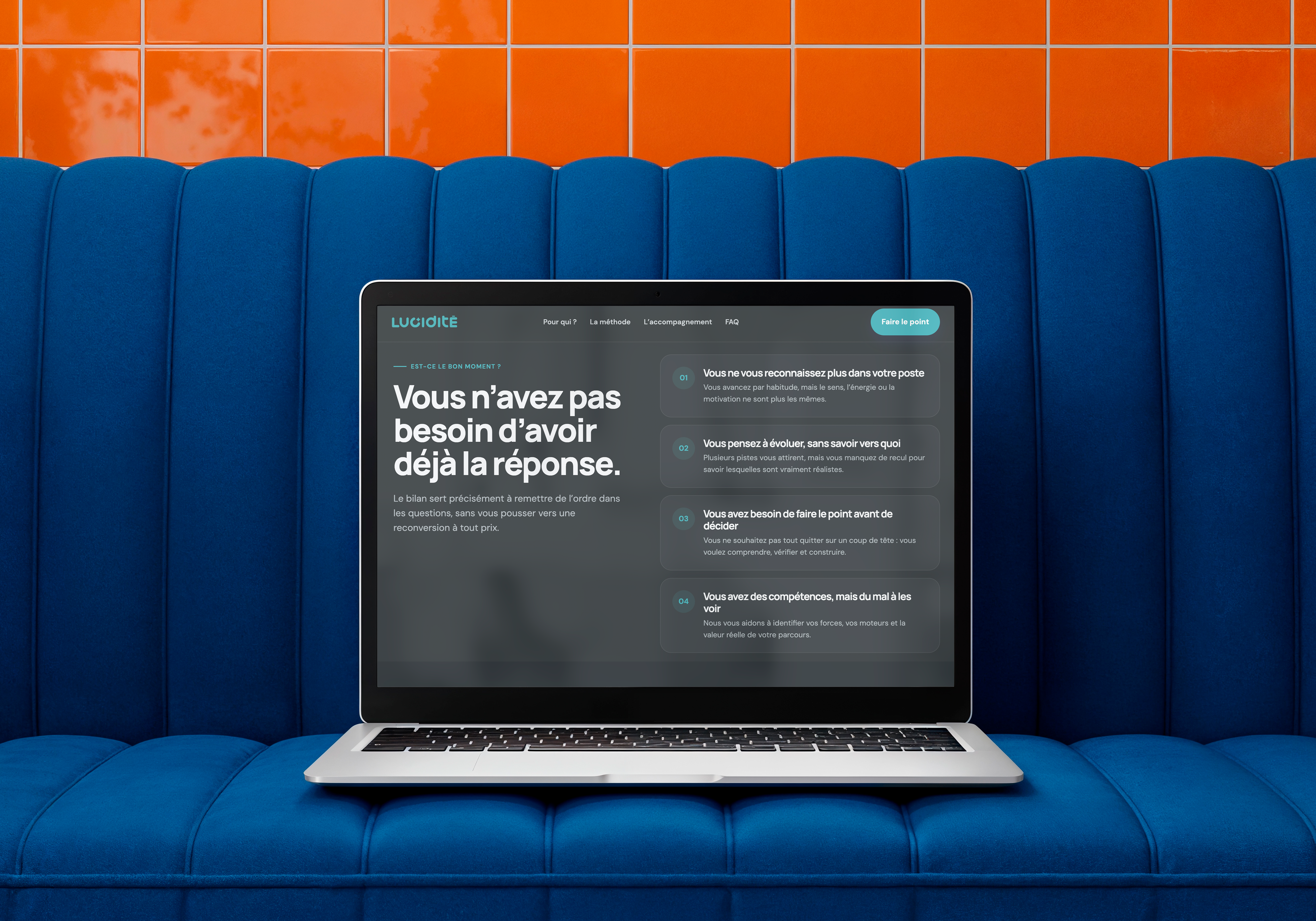 Plateforme Lucidité présentée sur MacBook