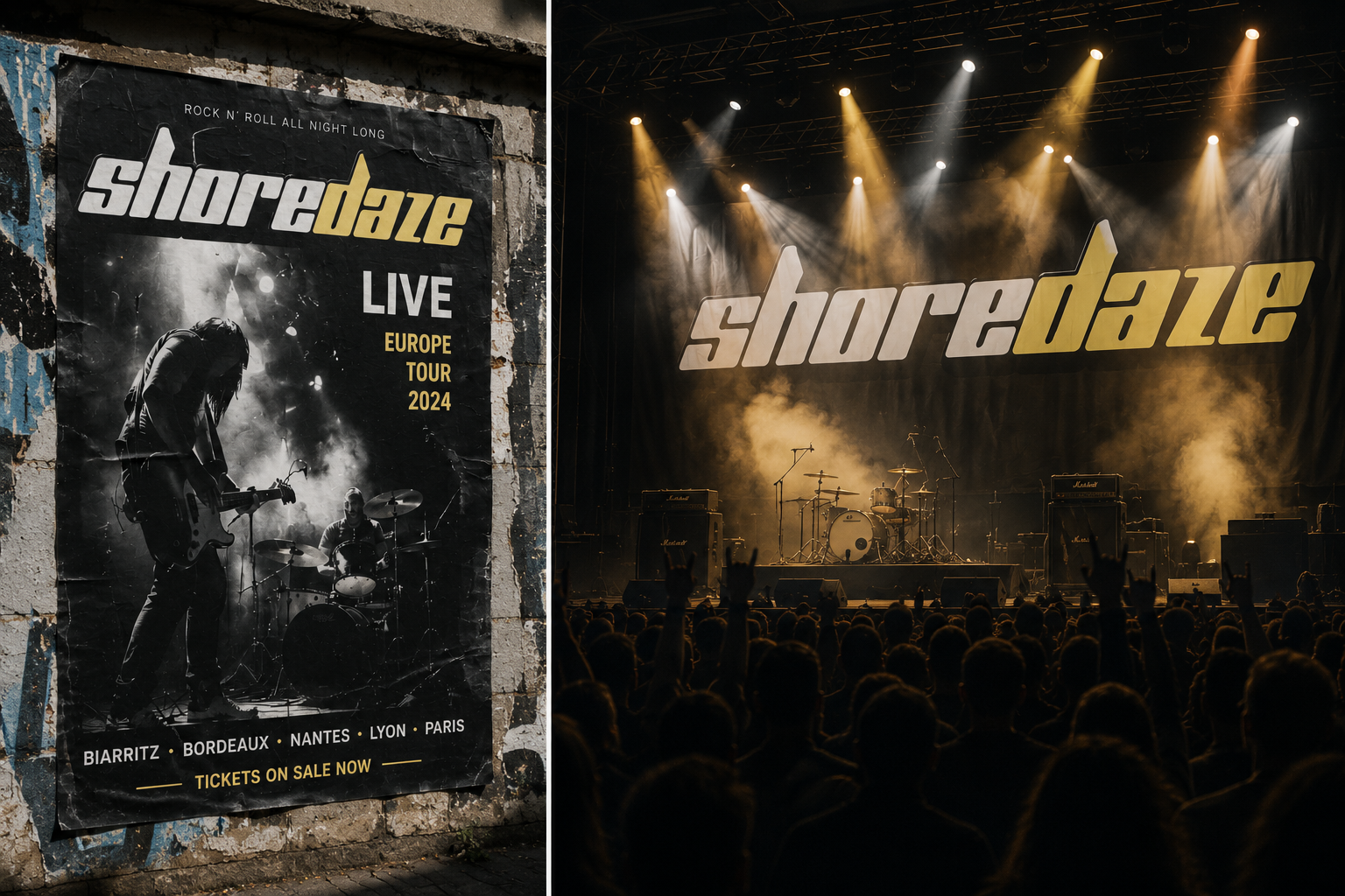 Affiche et scène Shoredaze